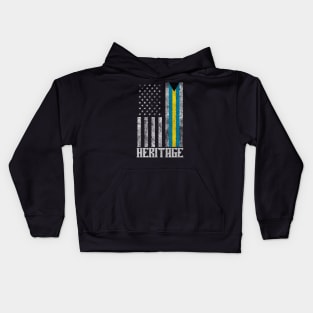 Bahamas Hispanic Heritage destressed flag Kids Hoodie